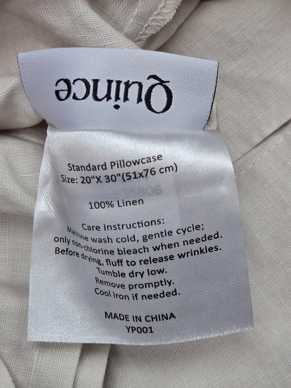 NWT QUINCE European Linen Fitted Sheet Set Queen Sand 8626 - Picture 8 of 10